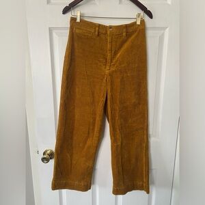 Madewell Wide Leg Cropped Corduroy